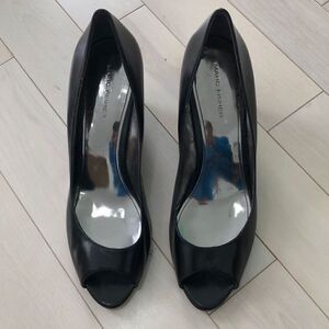Marc Fisher Women's Peep-toe Wedge Sandals Black Size 9M
